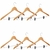 KIT COM 6 CABIDES DE MADEIRA COM CLIPES ACO CX/120 - comprar online