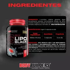 Termogênico 6 Six Lipo Black Ultra 120 Cáps - Queima Gordura Bodybuilders! - VIDAPLENA