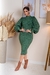 Vestido Manga Longa Vazada Midi Canelado em Tricot Modal - loja online