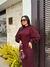 Vestido de Tricot Midi Canelado Manga Longa Vazada e Decote V Feminino Confortável e Elegante - comprar online
