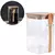 POTE DE VIDRO HERMÉTICO COM TAMPA DE BAMBU COM COLHER 400ML