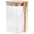 POTE DE VIDRO HERMÉTICO COM TAMPA DE BAMBU COM COLHER 800ML - comprar online