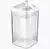 POTE HERMÉTICO ACRILICO CRISTAL E COM TAMPA BRANCA HERMÉTICA COM TRAVA 2.3L