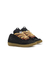 LANVIN LEATHER CURB SNEAKERS BLACK ORANGE - comprar online