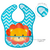 BABADOR COM BOLSO ANIMAL FUN LEAO - comprar online