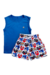 Conjunto Menino Regata e Shorts de Tactel Premium - Azul Bic Turma do Sonic na internet
