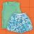 Conjunto Menino Regata e Shorts de Tactel Premium - Verde Floral na internet