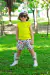 Conjunto Menino Regata e Shorts de Tactel Premium - Verde Limao Carrinhos - comprar online