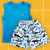 Conjunto Menino Regata e Shorts de Tactel Premium - Azul tubarão na internet