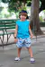 Conjunto Menino Regata e Shorts de Tactel Premium - Azul tubarão - comprar online
