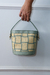 Bolsa feminina de couro e palha natural - Malibu Verde Oliva - comprar online