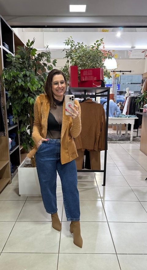 CASACO TRICÔ + PELE DUBLADA