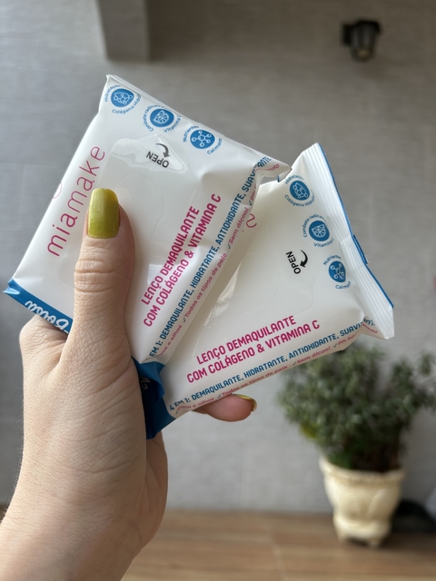 Lenço Umedecido demaquilante - Lenço de Bolsa - Mia Make 42g