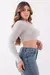 Cropped Gola Manga Longa- Cinza - loja online
