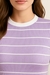 Camiseta Básica Listrada- Lilás - loja online