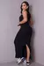 Vestido Longo com Gola - Preto na internet