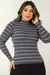Blusa Cacharrel Listrada - Cinza Chumbo - Use Copacabana