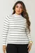 Blusa Cacharrel Listrada - Branco - Use Copacabana