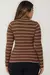 Blusa Cacharrel Listrada - Marrom na internet