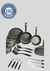 Bateria De Cocina Tramontina 40 Piezas Antiadherente Color Negro en internet