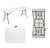 Mesa De Exterior Plegable Valija Naku MP-001 Picnic Playa 180x70 cm Blanca - Nak Stuff