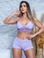 Top Doll Feminino Noite em Suede e Renda Pijama para Dormir - Ianneryes Plage