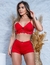 Imagem do Top Doll Feminino Noite em Suede e Renda Pijama para Dormir