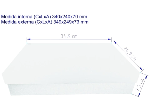 Imagem do Caixa tampa e fundo presente rígida cartonada 340x240x70