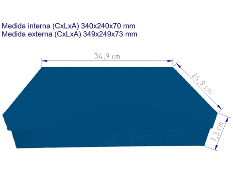 Caixa tampa e fundo presente rígida cartonada 340x240x70 na internet