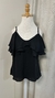 Blusa preta babados Harmonia