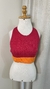 Cropped rosa e laranja Oh, Boy! - comprar online