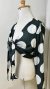 Cropped de manga verde de poá branco - Reuse Second Hand Shop