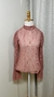 Blusa Chocoleite Rosa seco poá rendado - comprar online