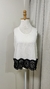 Blusa La Chocolê Branca com bordado