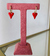 Aretes corazon rojo