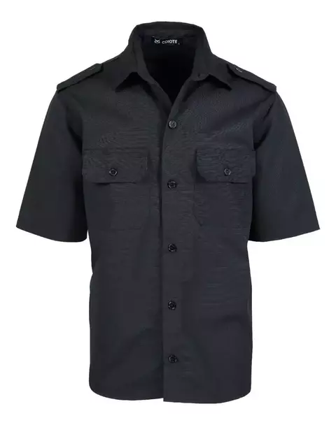 CAMISA PRETA SOCIAL SEGURANÇA PRIVADA G MANGA CURTA