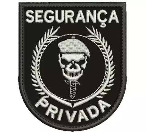 BRASÃO SEGURANÇA PRIVADA EMBORRACHADA COM BRANCO