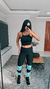 Conjunto Fitness Feminino – Calça Legging Cintura Alta + Cropped Alcinha com Telinha Tiffany | REF: CCA2 - Loxum