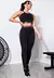Calça Legging Cintura Alta + Cropped Alcinha com Elásticos Conjunto Fitness | REF: CCA5 - comprar online