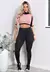 Conjunto Fitness Feminino 2 cores – Cropped + Calça Legging Preta com Detalhe Rosê | REF: LX125 - comprar online