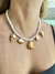 Colar de pérolas com pingentes folheado a ouro 18k - comprar online