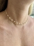 Chocker dupla com pérolas folheado a ouro 18k