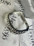 Bracelete ondas e linhas folheado a ródio branco