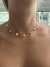 Chocker pérolas e círculos martelados folheado a ouro 18k - comprar online