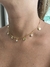 Chocker pérolas e círculos martelados folheado a ouro 18k na internet