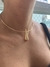 Conjunto gargantilha gota longa folheado a ouro 18k - Maria Feijó