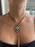 Colar boho camurça marrom e fivela em ouro Velho