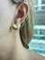 Brinco coração listrado folheado a ouro 18k - comprar online