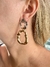 Brinco duo color folheado a ouro 18k e a prata