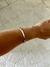 Bracelete liso folheado a prata